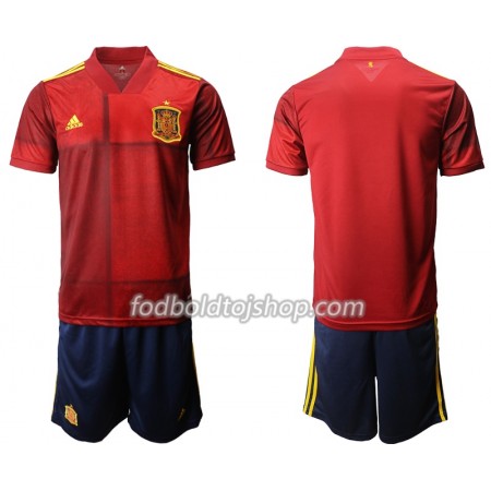 Spanien Børn Hjemme Fodboldsæt Euro 2020 S/S (+ Korte bukser)